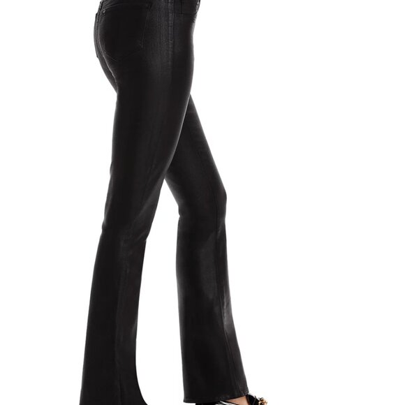 L'AGENCE Selma Noir Coated Baby Boot Jeans
